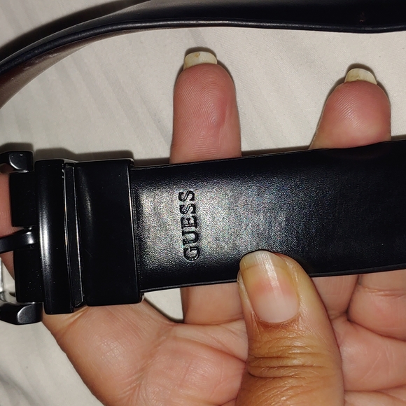 Guess black imitation leather belt - Picture 3 of 5